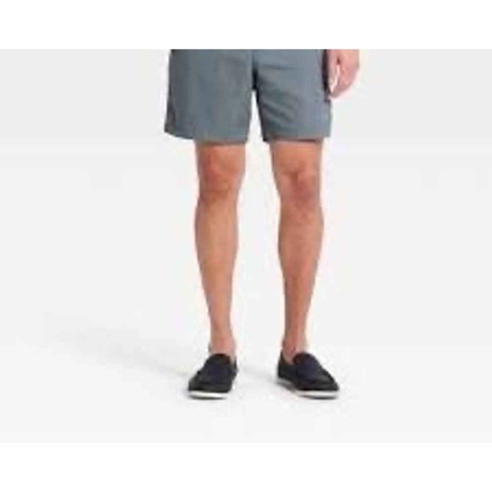 Goodfellow & Co Men Every Wear Short 28 Dark Olive Green Chino 7" Inseam Stretch